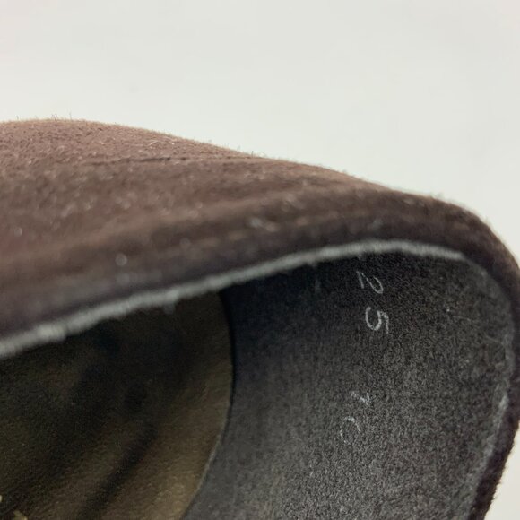 Stuart Weitzman Alma Chocolate Brown Leather Suede Ankle Boote Heel Sz 10 - 9.5 - Picture 9 of 16
